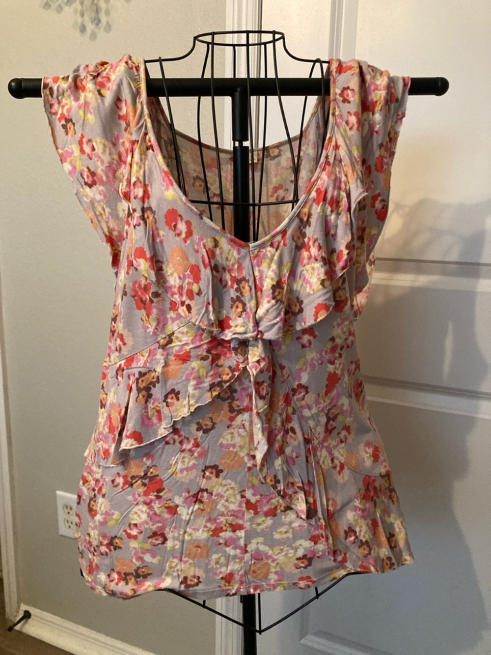 LC Lauren Conrad Multicolor Floral Blouse
